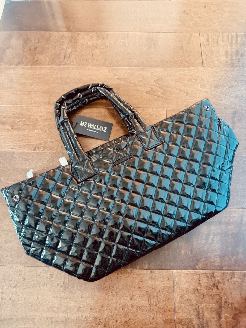MZ Wallace Metro City Tote - Medium Black Lacquer - BNWT